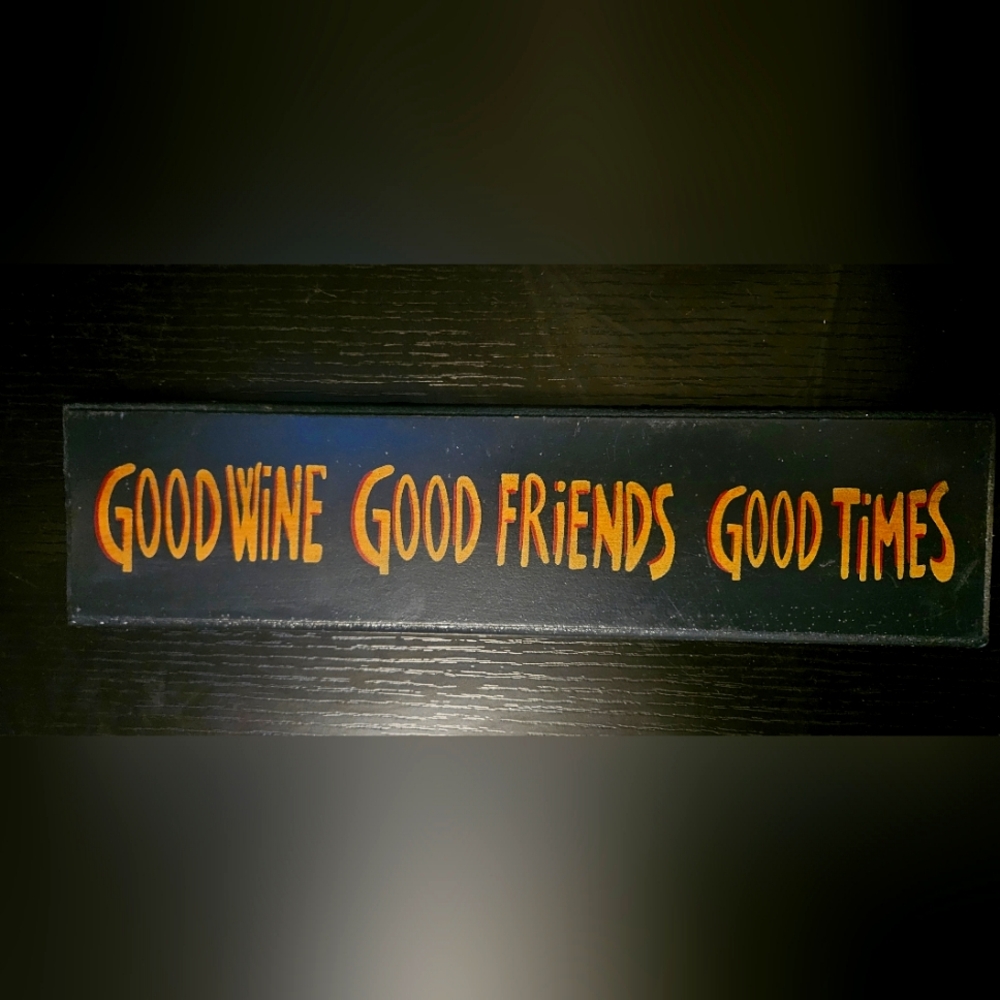 Dark blue and Orange Decorative Sign